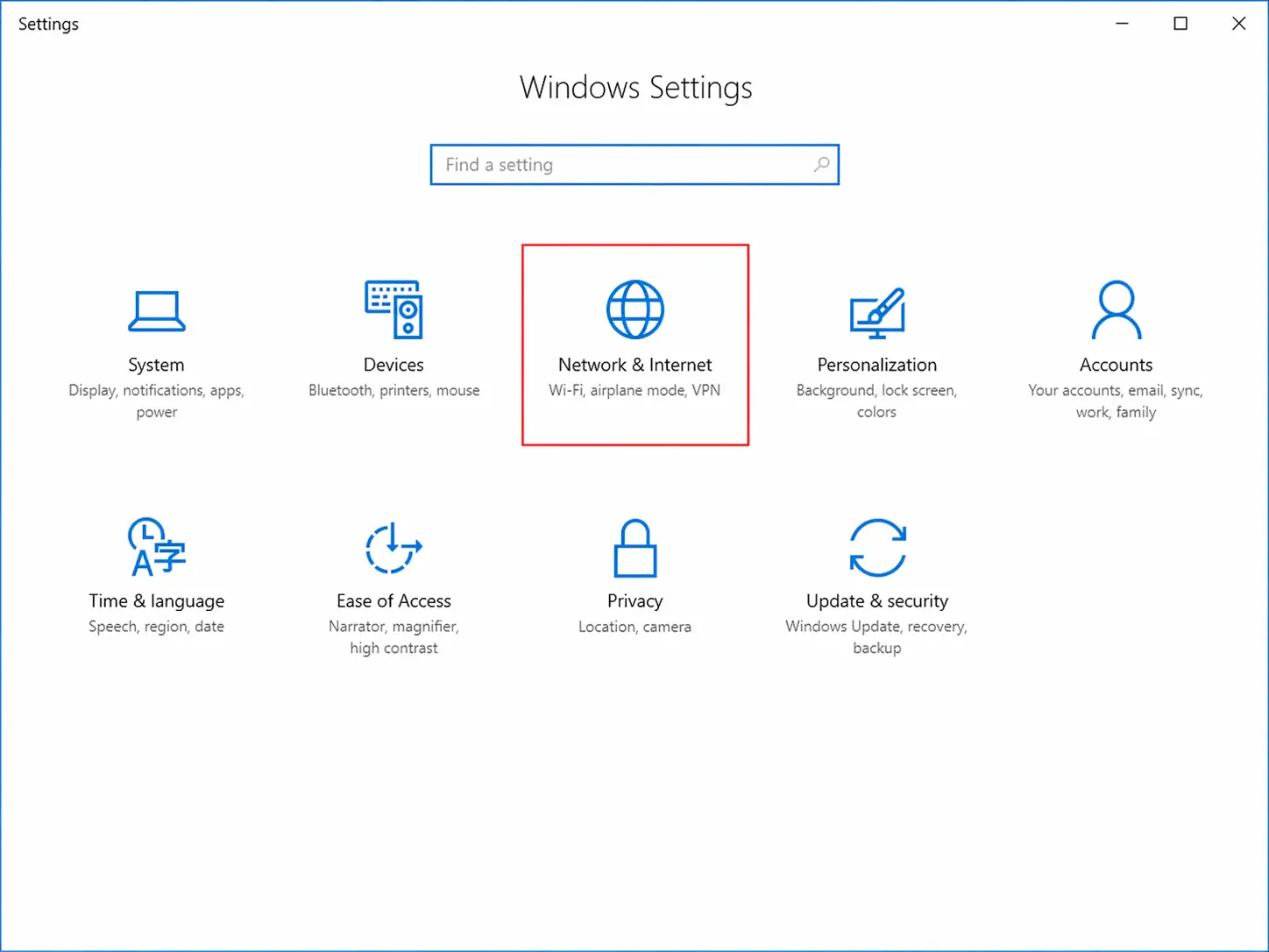 Step 1: Open Network & Internet settings in Windows